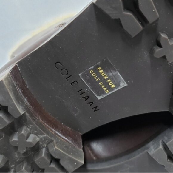 Cole Haan Champion Brown Leather Waterproof Zip Up Boots Women's Size 6B - Picture 13 of 16